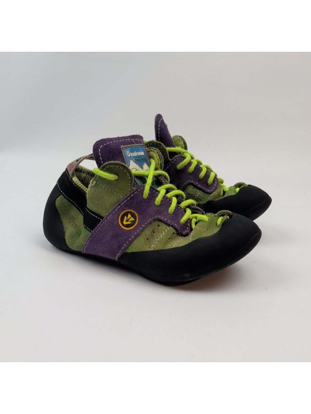 Vintage Vendramini Italian Climbing Shoe EU *40* Green Purple Gorpcore Outdoor